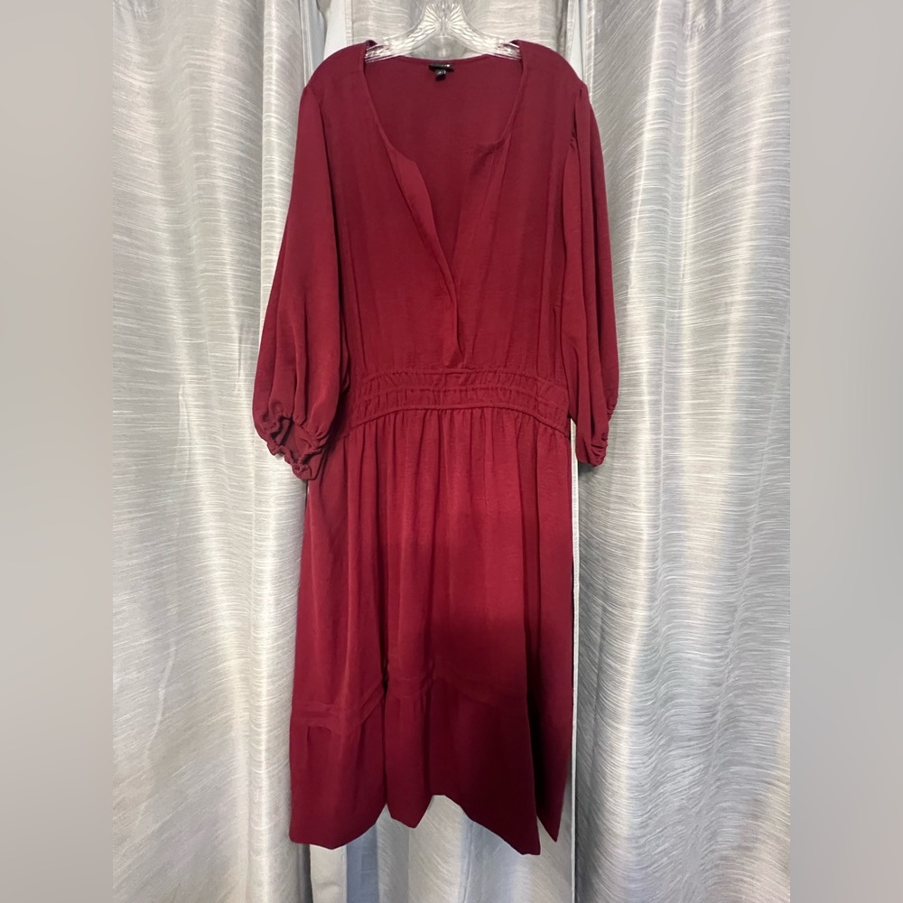 Torrid Rich Red Midi Dress - Picture 2 of 5